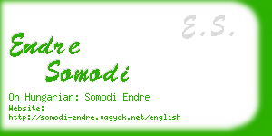 endre somodi business card